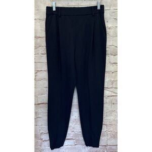 St John Collection Navy Blue Pull On Knit Pants Jogger Zipper Ankle  Size 4